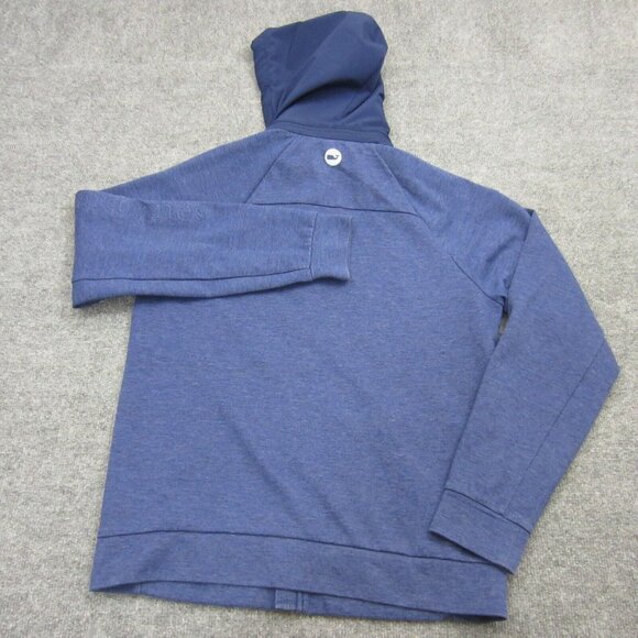 Vineyard Vines Hoodie Mens Small Blue Full Zip Removable Hood Jacket - Picture 4 of 10